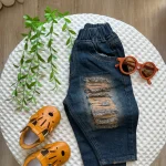شلوار جین زاپ‌دار نوزادی(کد33337)