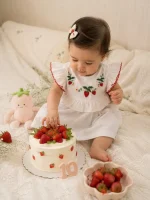 سارافون نوزادی طرح توت فرنگی - Image 7