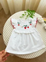 سارافون نوزادی طرح توت فرنگی - Image 9